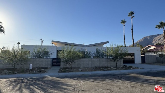 exterior space with a mountain view