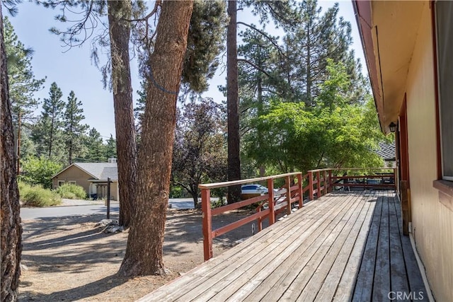 view of wooden deck