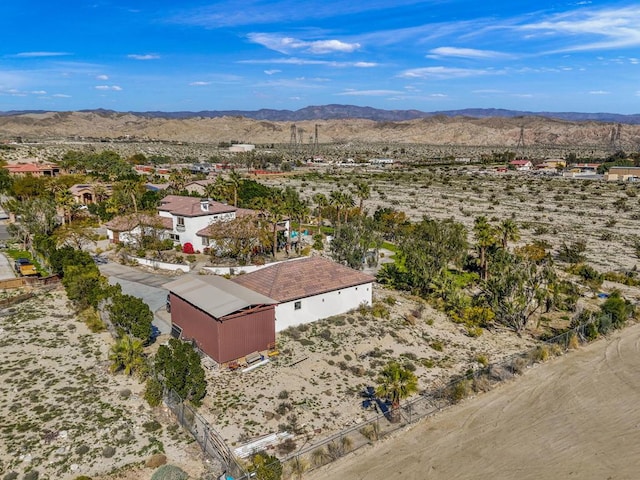 bird's eye view featuring a mountain view