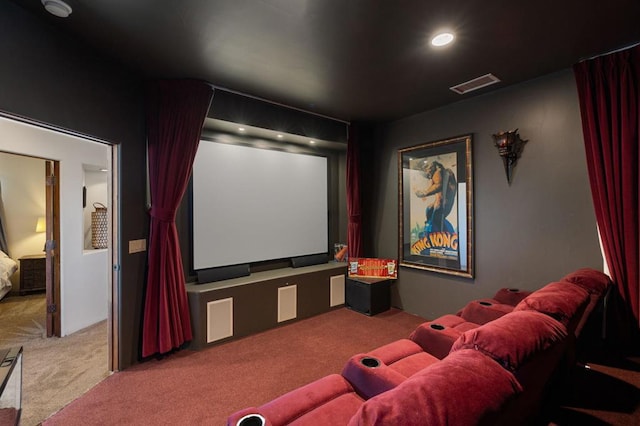 view of carpeted cinema