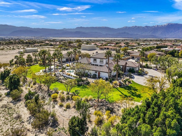 bird's eye view featuring a mountain view