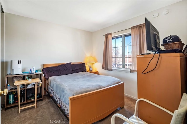 view of carpeted bedroom