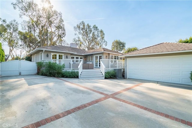 ranch-style house with a garage