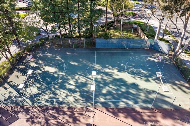 view of basketball court