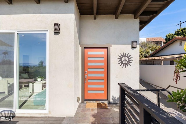 view of doorway to property