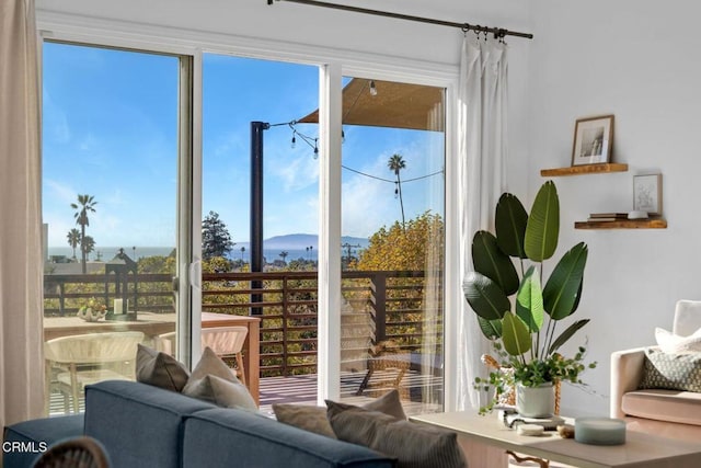 doorway to outside with plenty of natural light