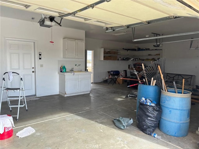 garage featuring a garage door opener