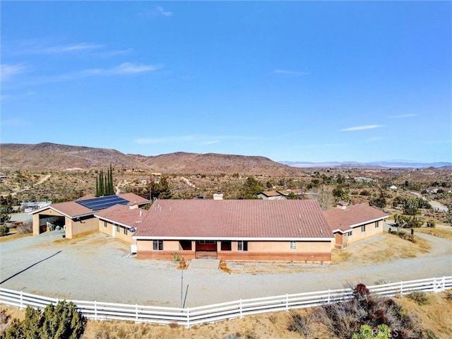 aerial view featuring a mountain view