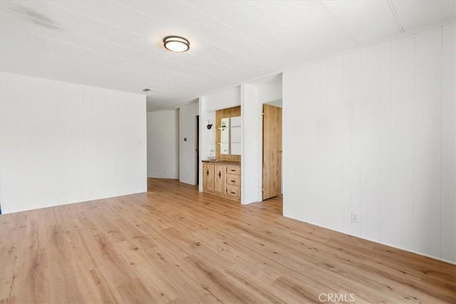 empty room with light wood-style flooring