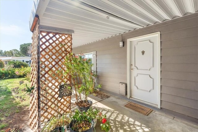 view of doorway to property