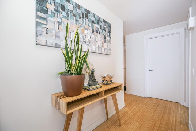 hallway featuring light hardwood / wood-style flooring