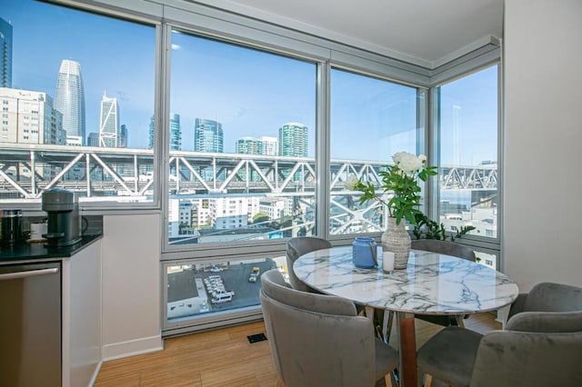 dining room with a healthy amount of sunlight