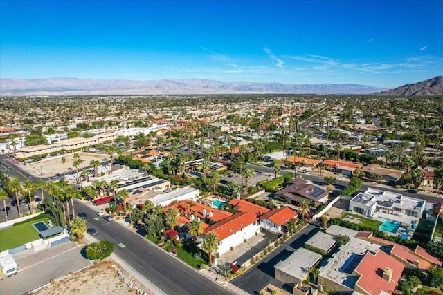 bird's eye view featuring a mountain view