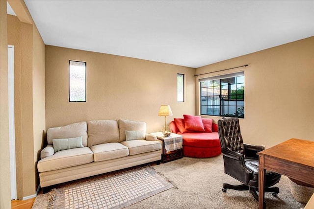 view of carpeted living room