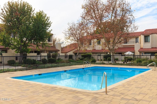 view of pool with a patio