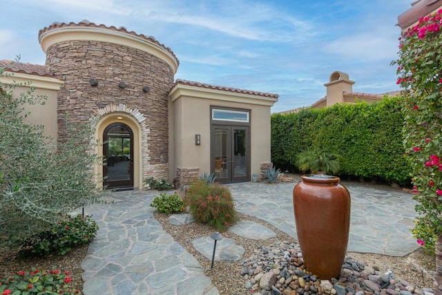 view of patio with french doors