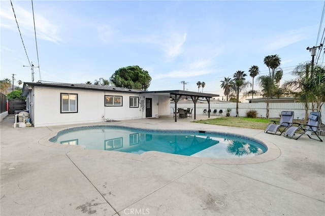 view of pool with a patio