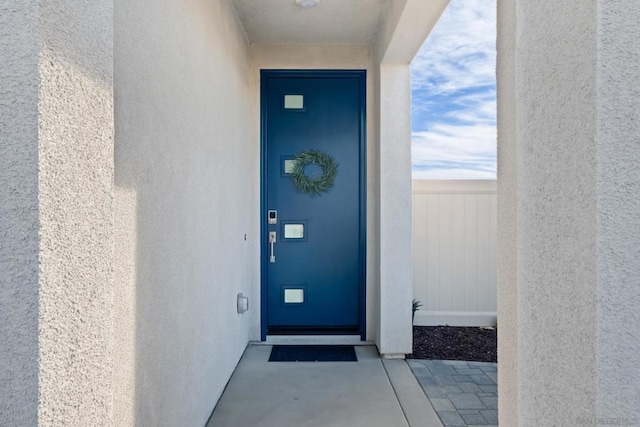 view of doorway to property