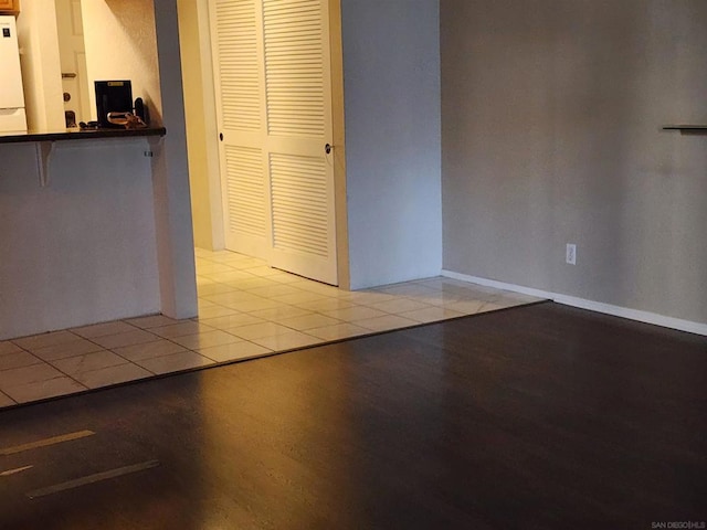 interior space featuring light tile patterned floors