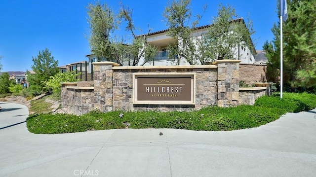 view of community sign