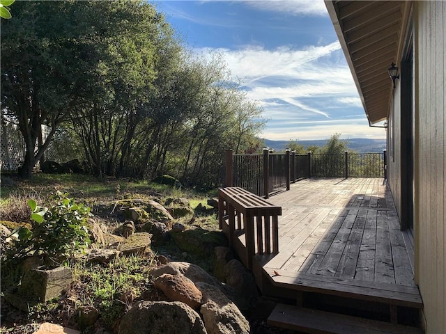 view of wooden deck