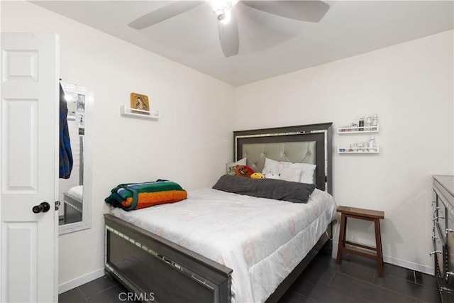 bedroom with ceiling fan