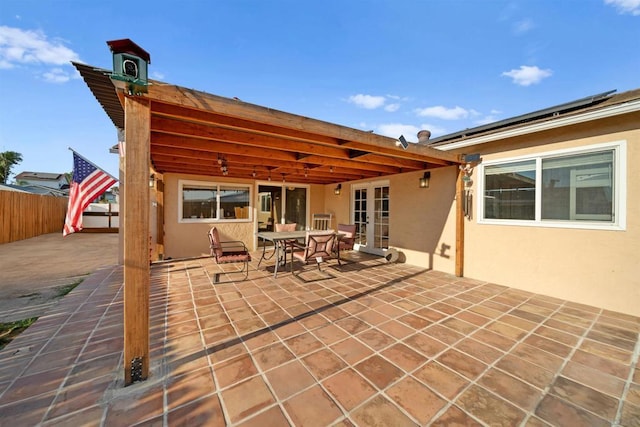 view of patio with french doors