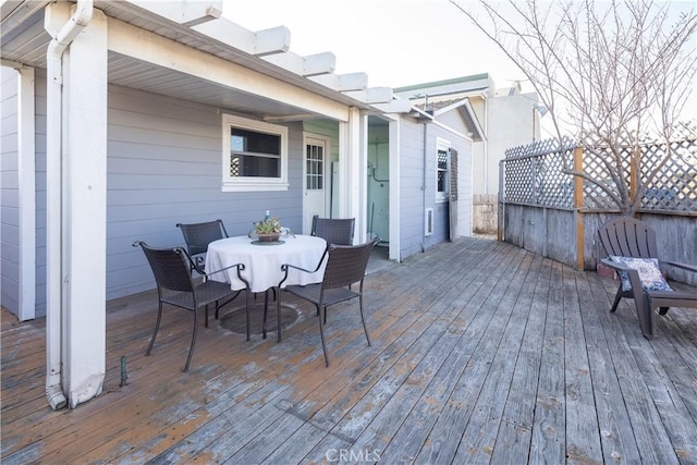 view of wooden terrace