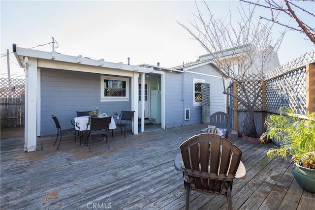 view of wooden deck