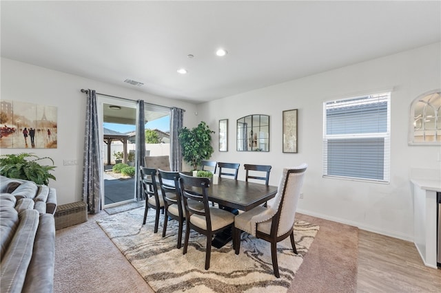 view of dining room