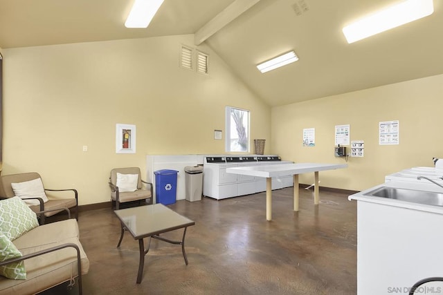 laundry room with sink