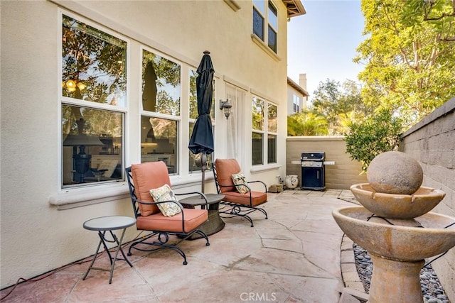 view of patio / terrace featuring area for grilling