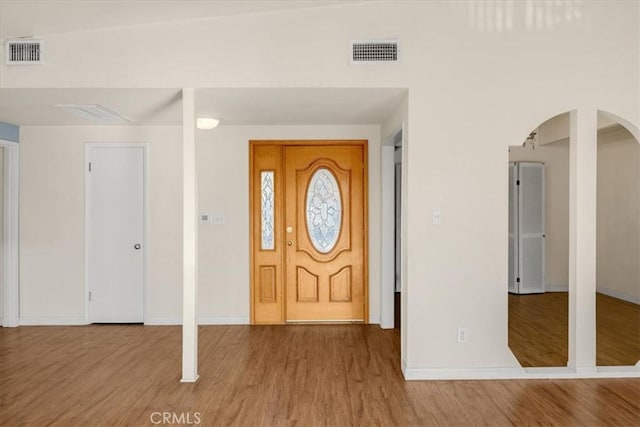 entrance foyer featuring light hardwood / wood-style floors