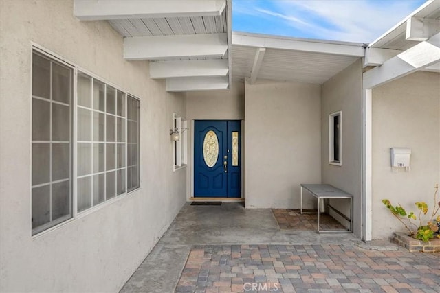 view of doorway to property