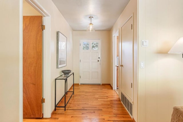 entryway featuring light hardwood / wood-style flooring