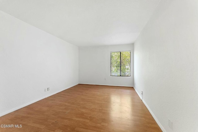 spare room featuring wood-type flooring