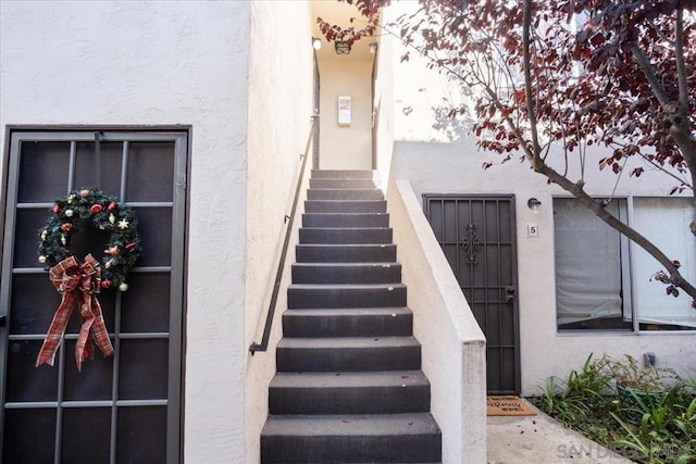 view of stairway