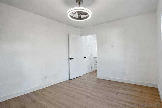 empty room featuring light wood-type flooring