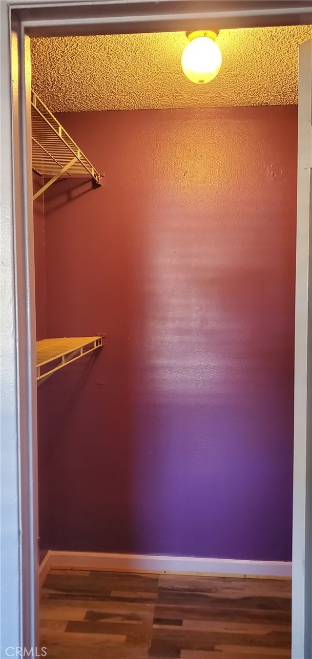 walk in closet featuring hardwood / wood-style floors