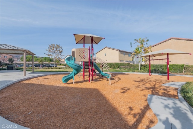 view of playground featuring a gazebo