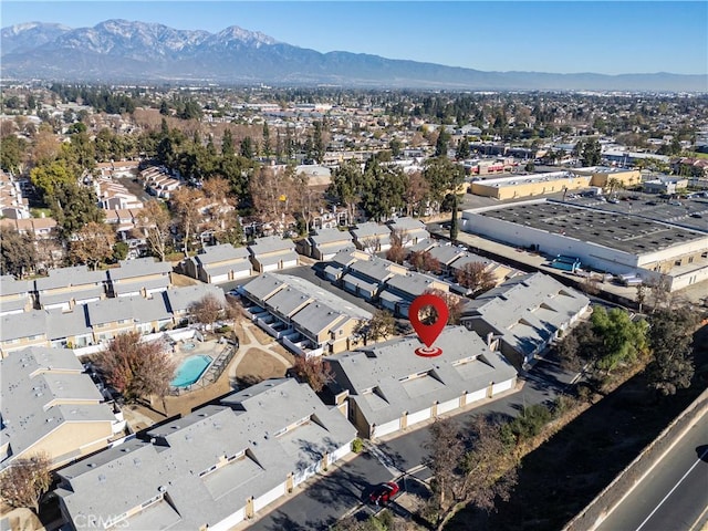 aerial view featuring a mountain view