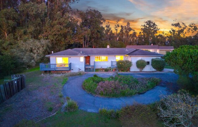 view of ranch-style home