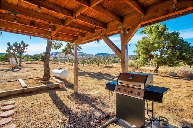 exterior space featuring a mountain view and a rural view