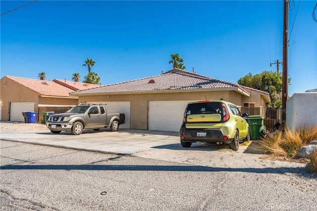 view of front of home featuring a garage