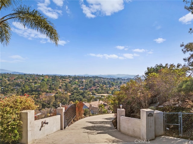 exterior space with a mountain view