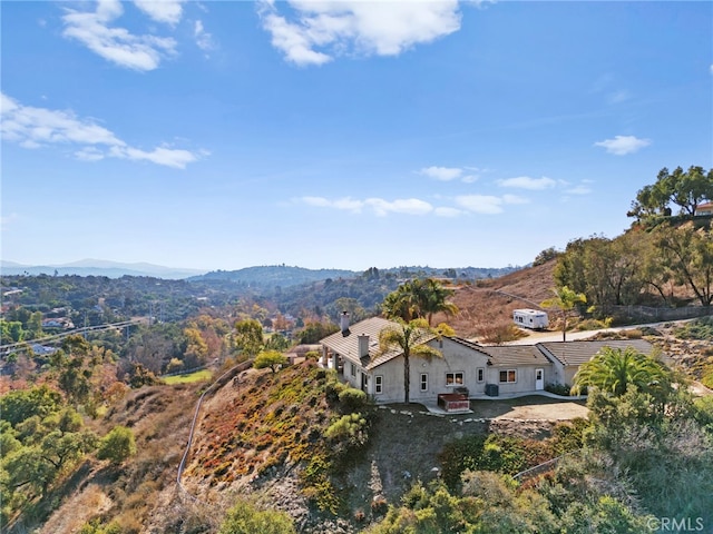 aerial view featuring a mountain view