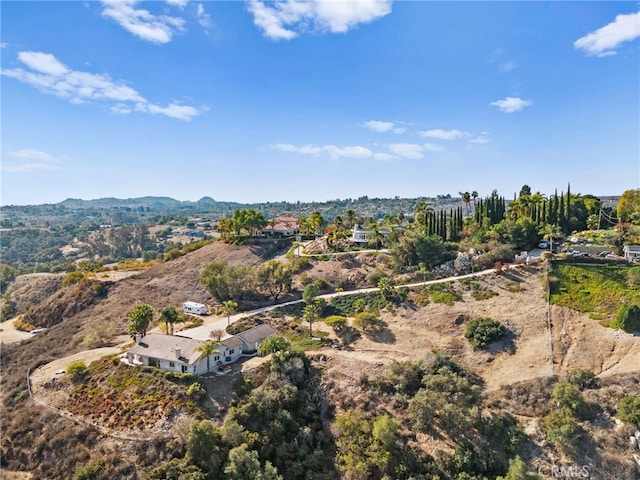 aerial view featuring a mountain view