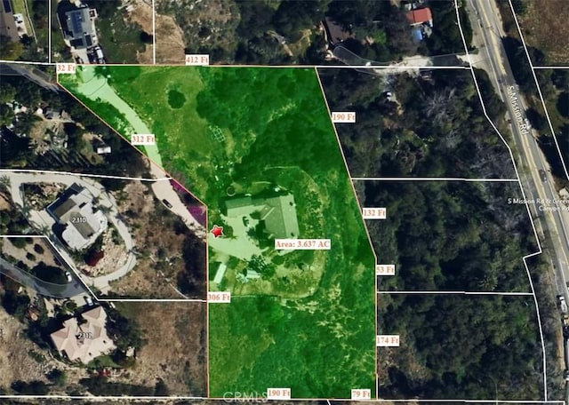 2240 Aqua Hill Rd, Fallbrook, CA 92028 - map / location with property parcel outlined