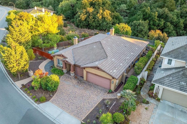 birds eye view of property