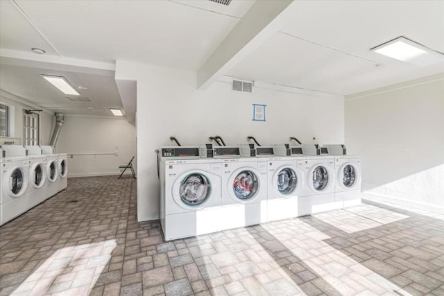 laundry area featuring washer and dryer